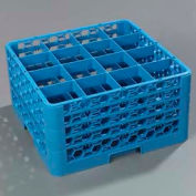 Carlisle RG16-414 - Opticlean™ 16 compartiment verre Rack W / 4 extendeurs, bleu, qté par paquet : 2