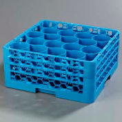 Carlisle RW20-214 - Opticlean Newave 20-Compartment Glass Rack W/ 3 Extenders, Carlisle Blue - Pkg Qty 2