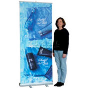 SpeedPress® Slim Line Roll Up Banner titulaire 34" large