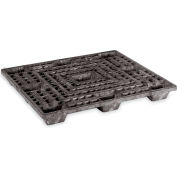 Palette Orbis Nestable Open Deck, plastique, 4 voies, 48 » x 48 », capuchon Stat de 30000 lb, noir