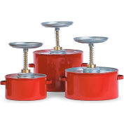 Bidons à piston Eagle, capacité de 2 pintes, 8 po de diamètre X 8-1/2 po de hauteur, acier