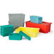 LewisBins Plexton Stack-N-Nest Fiberglass Container - 20.6X13.0X8.0" - Gray - Pkg Qty 10