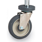 Metro 5" Casters for Open-Wire Shelving - Resilient Rubber - Swivel with Bumper
