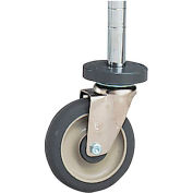Metro® tour-Post Caster - 5" pivotant polyuréthane avec pare-chocs
