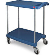 Metro® Utility Cart w / 2 étagères, 300 lb. Capacité, 31-1/2"L x 18-5/16"L x 35-1/2"H, Bleu