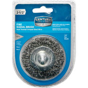 Century Drill 76423 Drill Radial Wire Brush 2-1/2" Dia. Steel Crimped