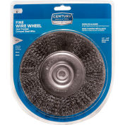 Century Drill 76863 Bench Grinder Wire Wheels 6" Dia. Steel Crimped
