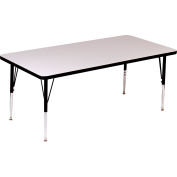 Activity Tables, 72"L x 30"W, Standard Height, Rectangular - Gray Granite
