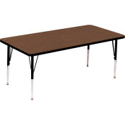 Tables d’activité, 72" L x 36" W, hauteur Standard, rectangulaire - noyer