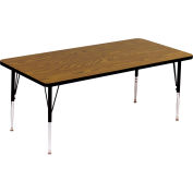 Activity Tables, 48"L x 30"W, Standard Height, Rectangular - Medium Oak
