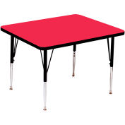 Tables d’activité, 36" L x 36" W, hauteur Standard, carré - rouge