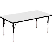 Activity Tables, 48"L x 30"W, Standard Height, Rectangular - White