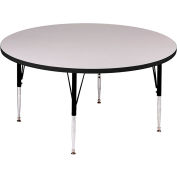 Activity Tables, 60"L x 60"W, Standard Height, Round - Gray Granite
