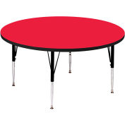 Tables d’activité, 48" L x 48" W, hauteur Standard, rond - rouge