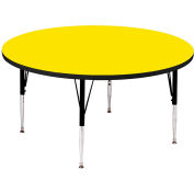 Tables d’activité, 48" L x 48" W, hauteur Standard, tour - jaune