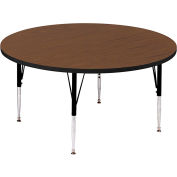 Tables d’activité, 42" L x 42" W, hauteur Standard, tour - noyer