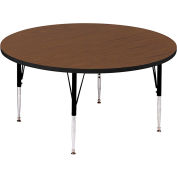 Activity Tables, 60"L x 60"W, Standard Height, Round - Walnut