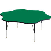 Tables d’activité, 60" L x 60" W, hauteur Standard, fleur - vert