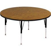 Tables d’activité, 60" L x 60" W, hauteur Standard, rond - chêne moyen