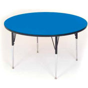 Tables d’activité, 60" L x 60" W, hauteur Standard, rond - bleu