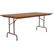 Correll Folding Table - Laminate - 72"L x 36"W - Rectangular - Medium Oak