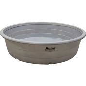 Hastings Poly Stock Tank HP206 Round 320 Gallon 74"L x 74"W x 24"H with Drain Plug - Gray