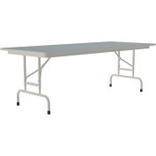 Correll Réglable Height Laminate Folding Table, 30 » x 72 », Gris