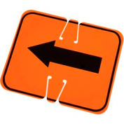 Cône de gauche signe - Keep, noir sur Orange W / flèche, une face, qté par paquet : 5