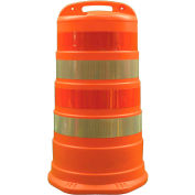 Trafic de Cortina tambour avec (4) 4" Diamond Grade des bandes réfléchissantes, HDPE, 03-780-4FP