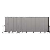 Screenflex Portable Room Divider 13 Panel, 6'8"H x 24'1"W, Couleur vinyle: Gris