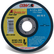 CGW abrasifs 35130 Fast Cut coupe fine roue 4-1/2 "x 0,045" x 7/8 "oxyde d’aluminium de Type 1, qté par paquet : 25
