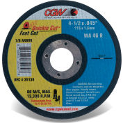 CGW abrasifs 35131 coupe mince coupe rapide roue 6 "x 0,045" x 7/8" Type 1 oxyde d’aluminium, qté par paquet : 25