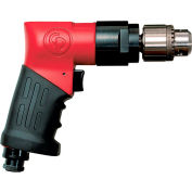 Chicago Pneumatic Réversible Pistol Grip Air Drill, Jacobs, 3/8 » Chuck, 2000 RPM