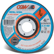 CGW Abrasives 35613 Depressed Center Wheel 4-1/2" x 1/8" x 5/8- 11 INT T27 24 Grit Aluminum Oxide - Pkg Qty 10