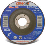 CGW abrasifs 35621 à moyeu déporté 4-1/2 "x 1/4" x 5/8-11 INT T27 24 grains d’oxyde d’aluminium de roue, qté par paquet : 10