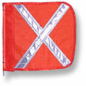 Heavy Duty Flag, 16"x16" Orange w/ White X