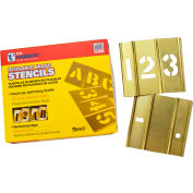 1" laiton emboîtement Stencil chiffres, 15 pces