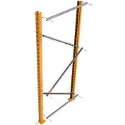 Cresswell Pallet Rack Boulonné Cadre droit 48"D X 120"H, Non assemblé