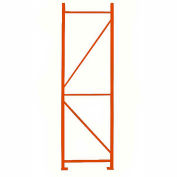 Bâti vertical soudé Cresswell pour supports à palettes - 42 po x 120 po - Orange
