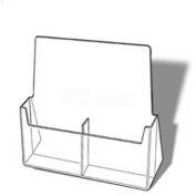 Side-By-Side Trifold Literature Holder, 9-1/2"W X 1-1/4"D X 9-1/4"H