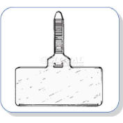 Porte-étiquette CUP économique avec lanière de fermeture, 1-1/4 po x 3 po, qté par paquet : 100