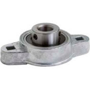 Clesco, 2 boulon bride montage roulement à billes, F2DC-BL-075, Die Cast Zinc logement, rigide, 3/4" ID