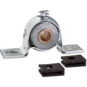 Clesco, Pillow Block Bronze Bearing, PBPS-BR-062, Press Steel Housing, Self-Align, 5/8" Bore