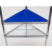 Chadko™ PVC Triangle Shelf Liner, 18"W x 18"D, Blue - Package Quantity of 2