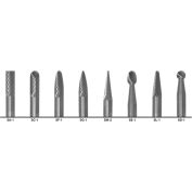 Cle-Line 1855 Double-Cut Bur, 8 Pièces Ensemble avec 1/4 Tige et 1/4 Set Taille