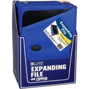 C-Line 48105 Expanding File/Portfolio, Zipper, 13 Pocket Document File/Tabbed Dividers, Blue