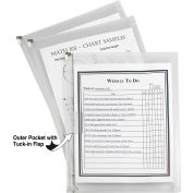 C-Line Products Zip 'N Go Reusable Envelope with Outer Pocket, Clear, 3/PK (Set of 8 PK)