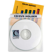 Supports de CD/DVD individuels, polypropylène, recto-verso, 50/pack
