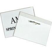 C-Line® Pin Style Name Badge, 4" x 3", Clear, 100/Box