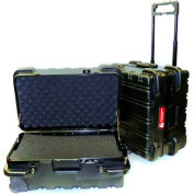CH Ellis Chicago Case MSCART18F, Foam-Filled Wheeled Shipping Case, 19-1/2"L x 16"W x 12"H, Black
